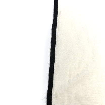 Chanel Cashmere Silk CC Stole Ivory Black 4 of 5