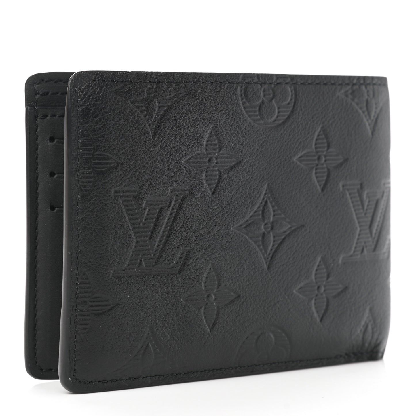 Calfskin Monogram Shadow Multiple Wallet Black