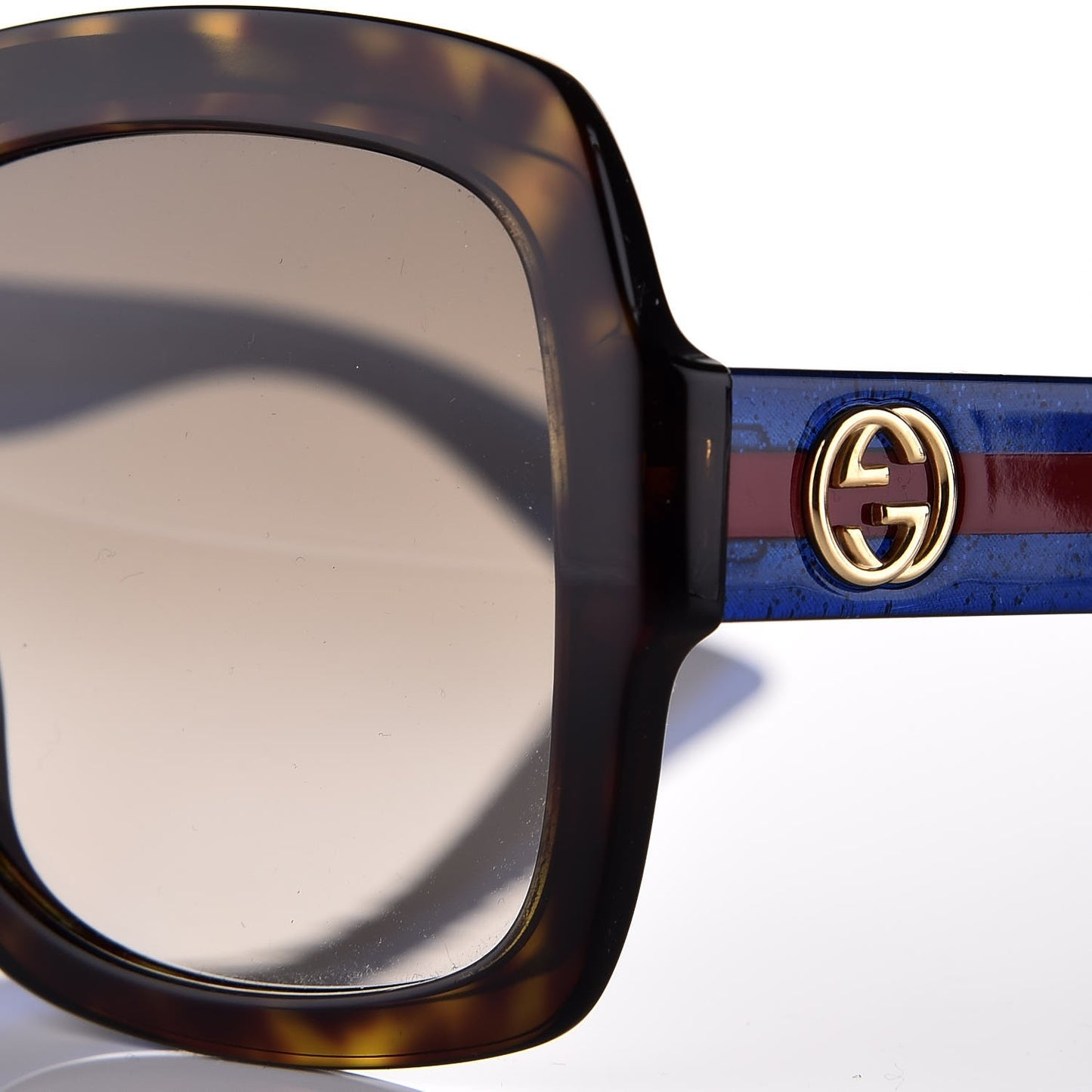 Oversize Square Web GG 0036S Sunglasses Tortoise