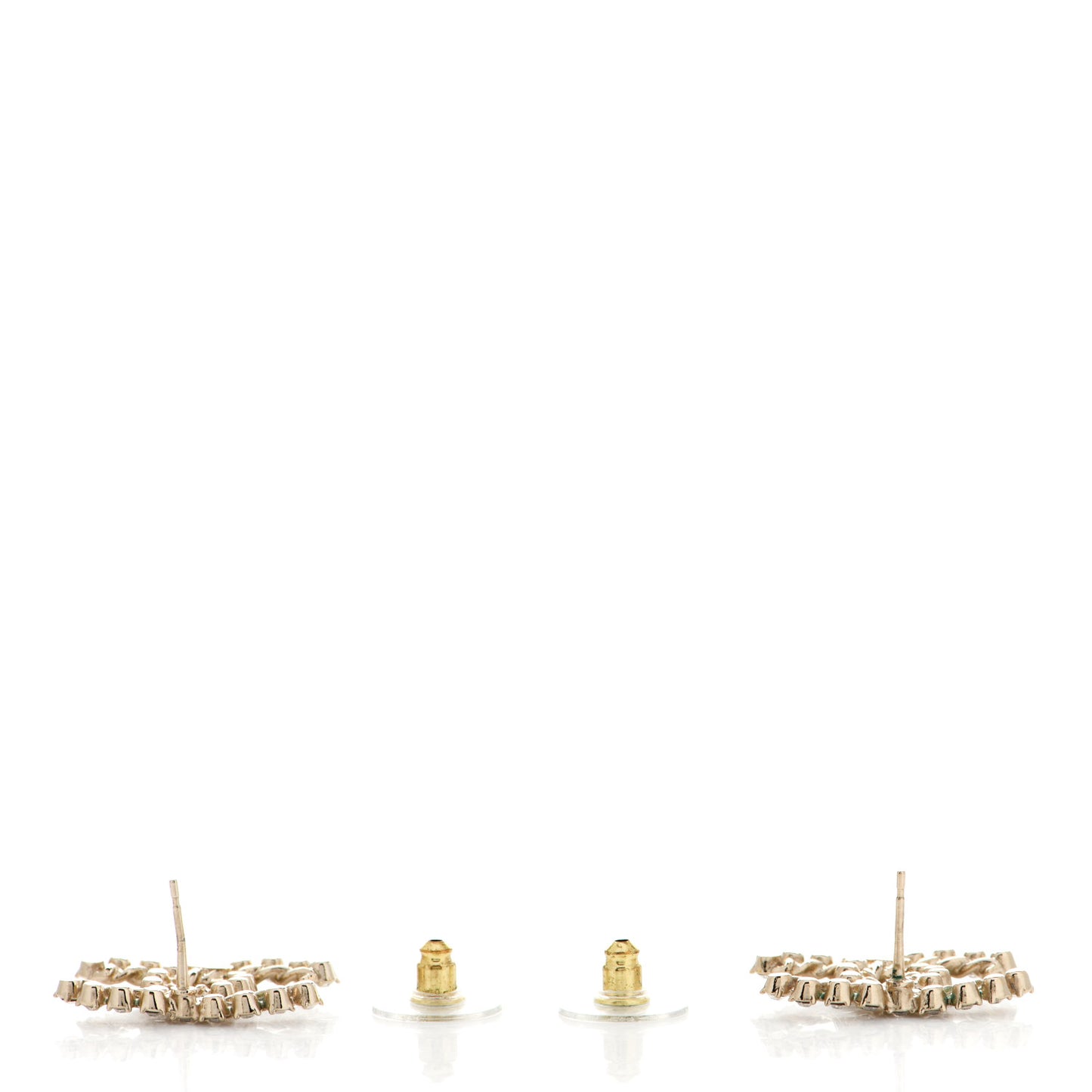 Strass Crystal Dazzling Wheat CC Earrings Gold