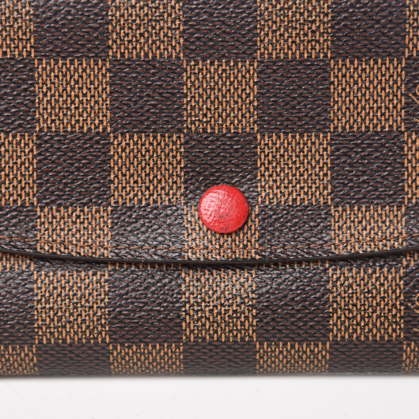 Damier Ebene Emilie Wallet Red