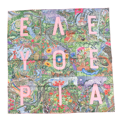 Hermes Silk Eleftheria Scarf 90 Vert Vif Rose Encre 1 of 3