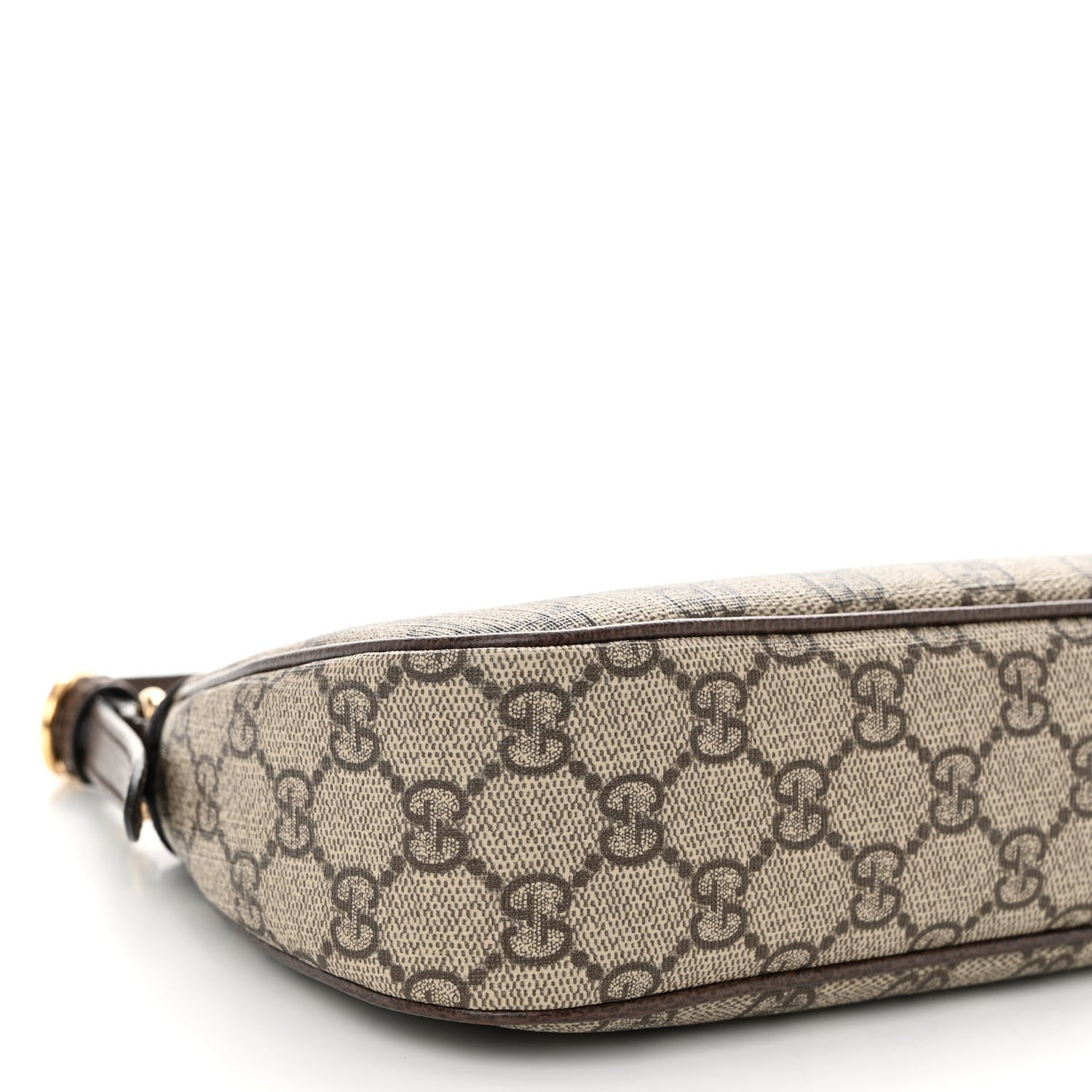 Gucci GG Supreme Monogram Textured Dollar Calfskin Small Ophidia Hobo Beige Ebony New Acero 9 of 12