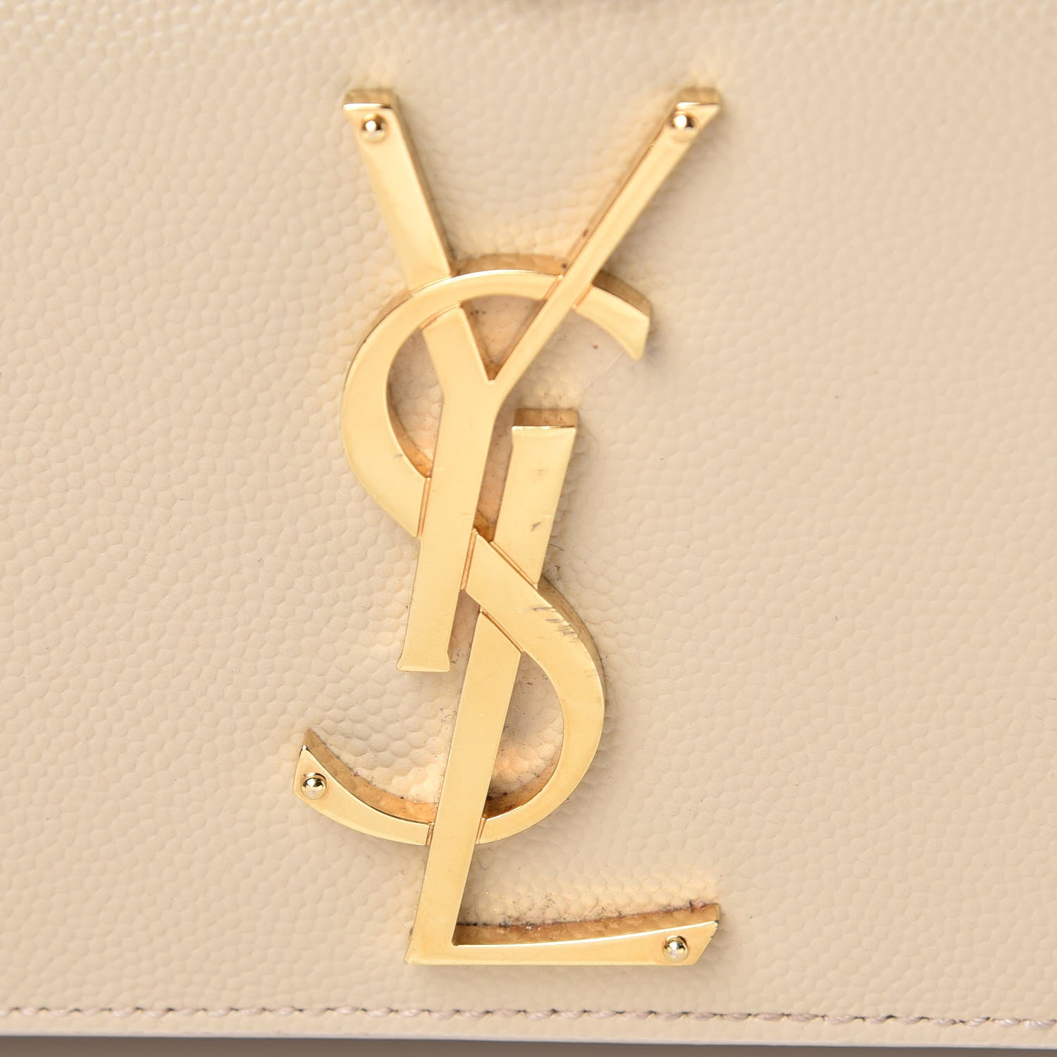 Saint Laurent Grain De Poudre Small Monogram Kate Satchel Nude Powder 10 of 10