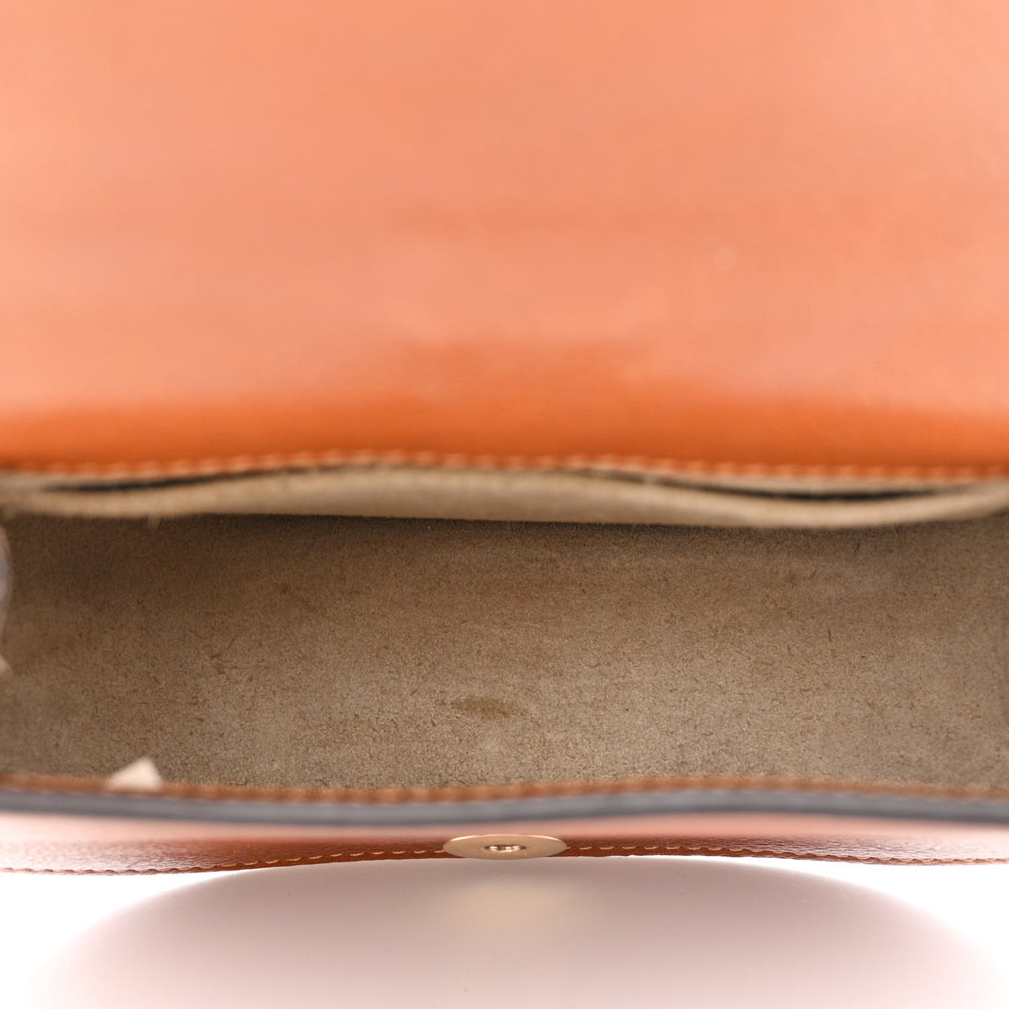 Calfskin Suede Small Nile Bracelet Bag Caramel