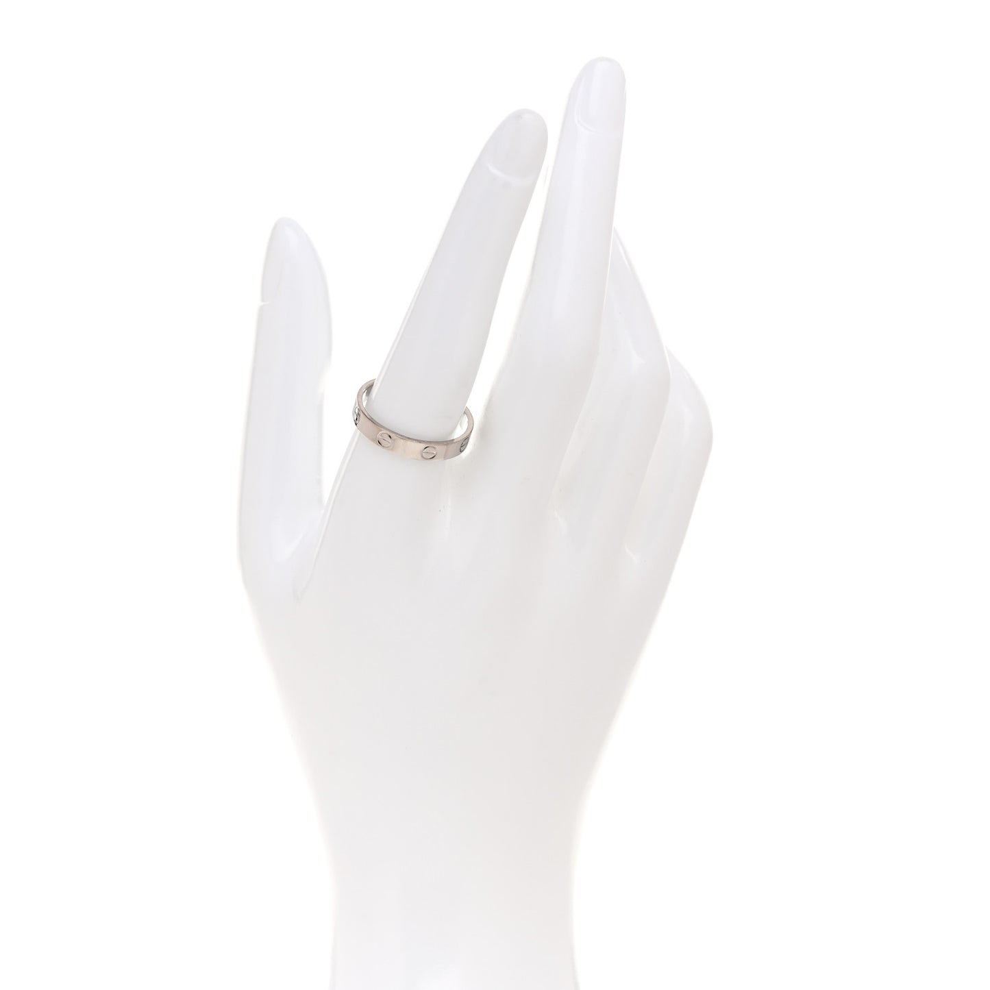 18K White Gold 3.5mm LOVE Wedding Band Ring 58 8.25