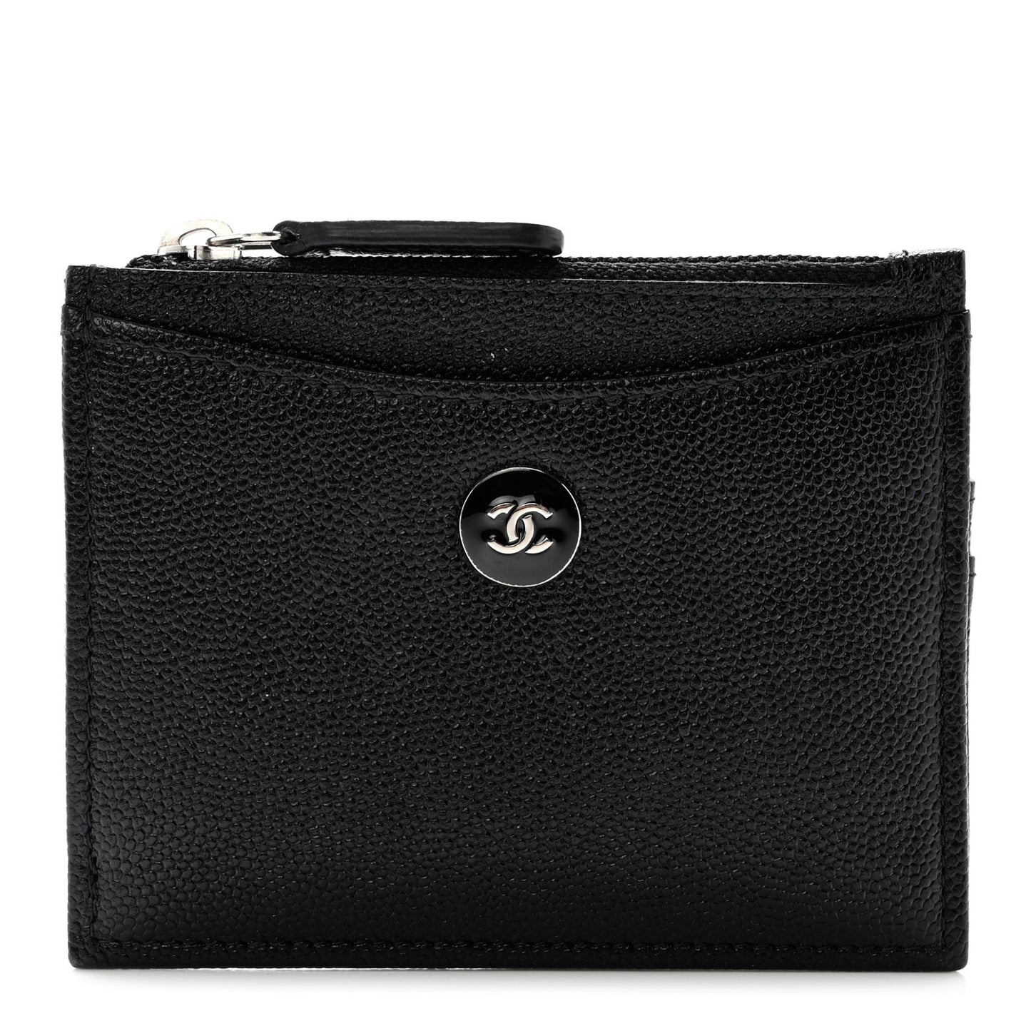 Caviar CC Zip Card Holder Black