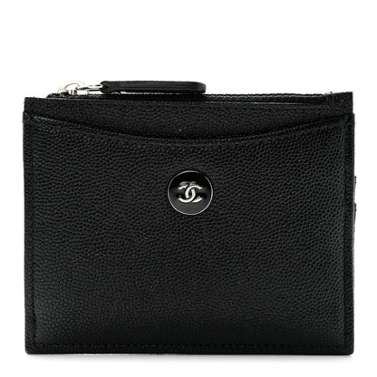 Chanel Caviar CC Zip Card Holder Black 1 of 8