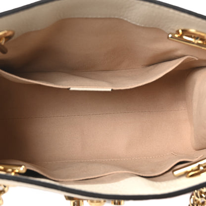 Gucci GG Supreme Monogram Flora Textured Calfskin Small Padlock Tote Beige Ebony Multicolor Mystic White 4 of 9