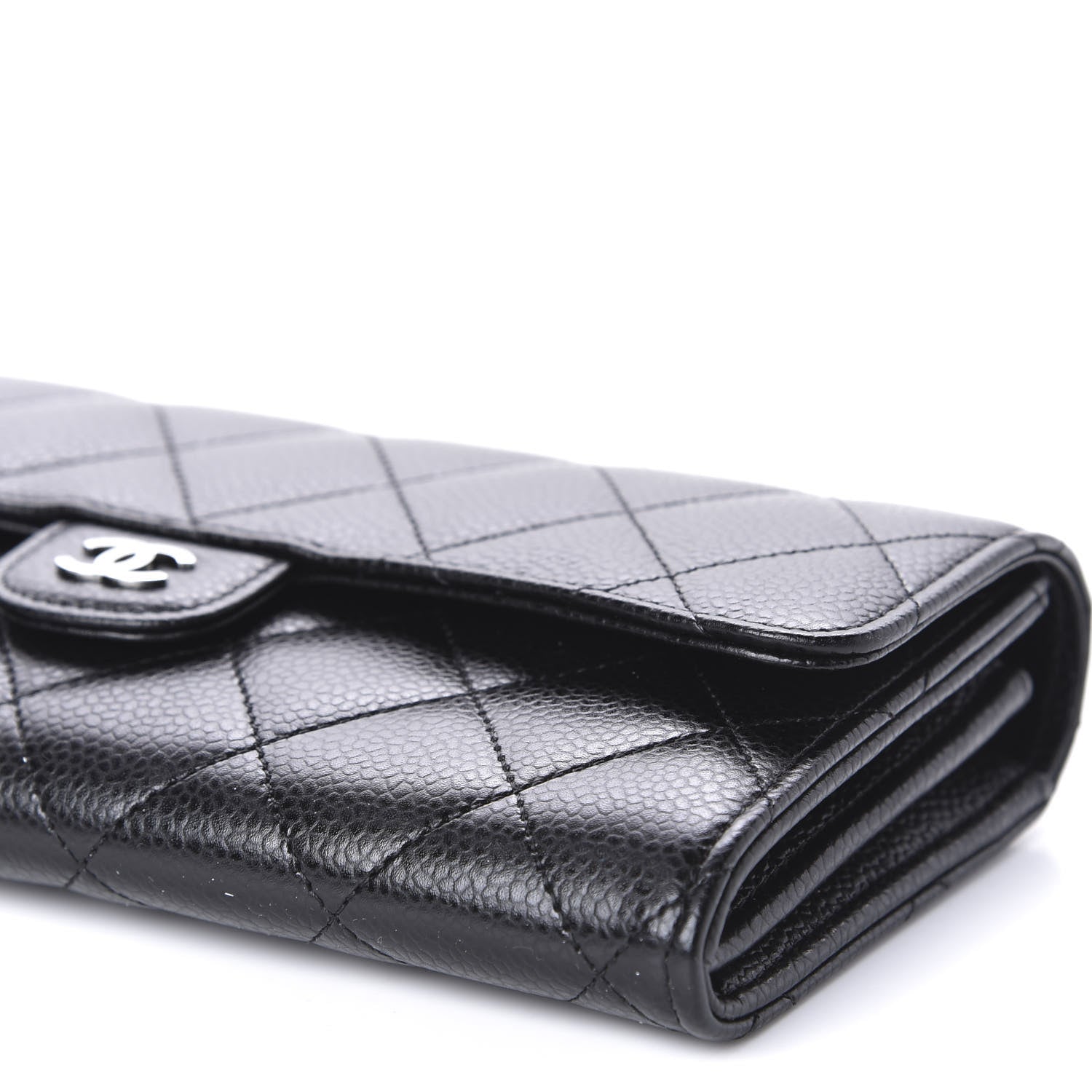 Chanel Caviar Quilted Large Flap Wallet Black 7 of 12