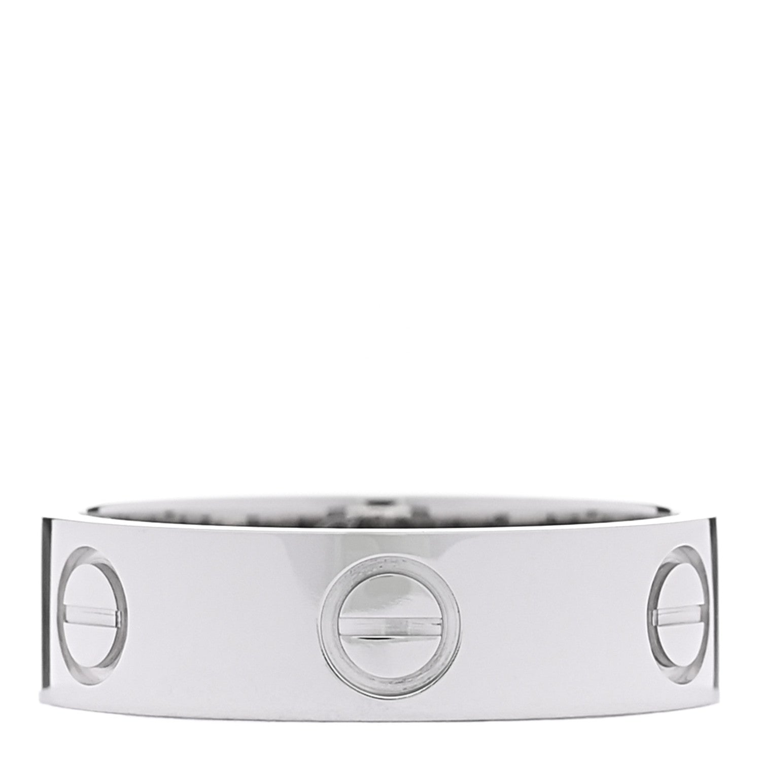 Cartier 18K White Gold 5.5mm LOVE Ring 54 6.75 1 of 5