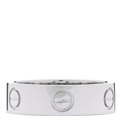 Cartier 18K White Gold 5.5mm LOVE Ring 54 6.75 1 of 5