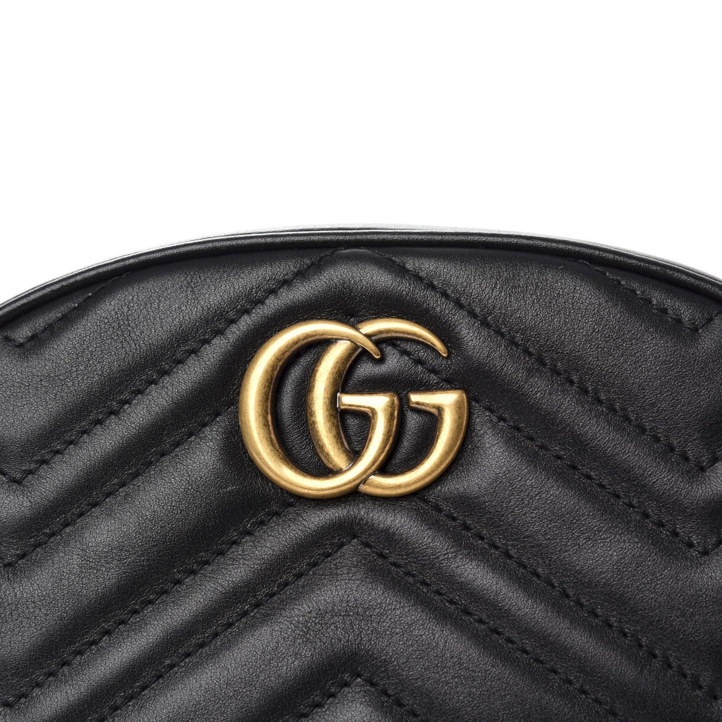 Calfskin Matelasse GG Marmont Belt Bag 75 30 Black