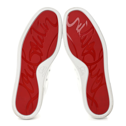 Christian Louboutin Calfskin Mens Louis Junior Flat Sneakers 44 White 6 of 10