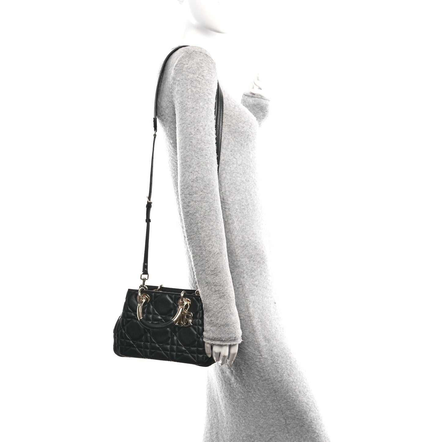 Calfskin Cannage Small The Lady 95.22 Black