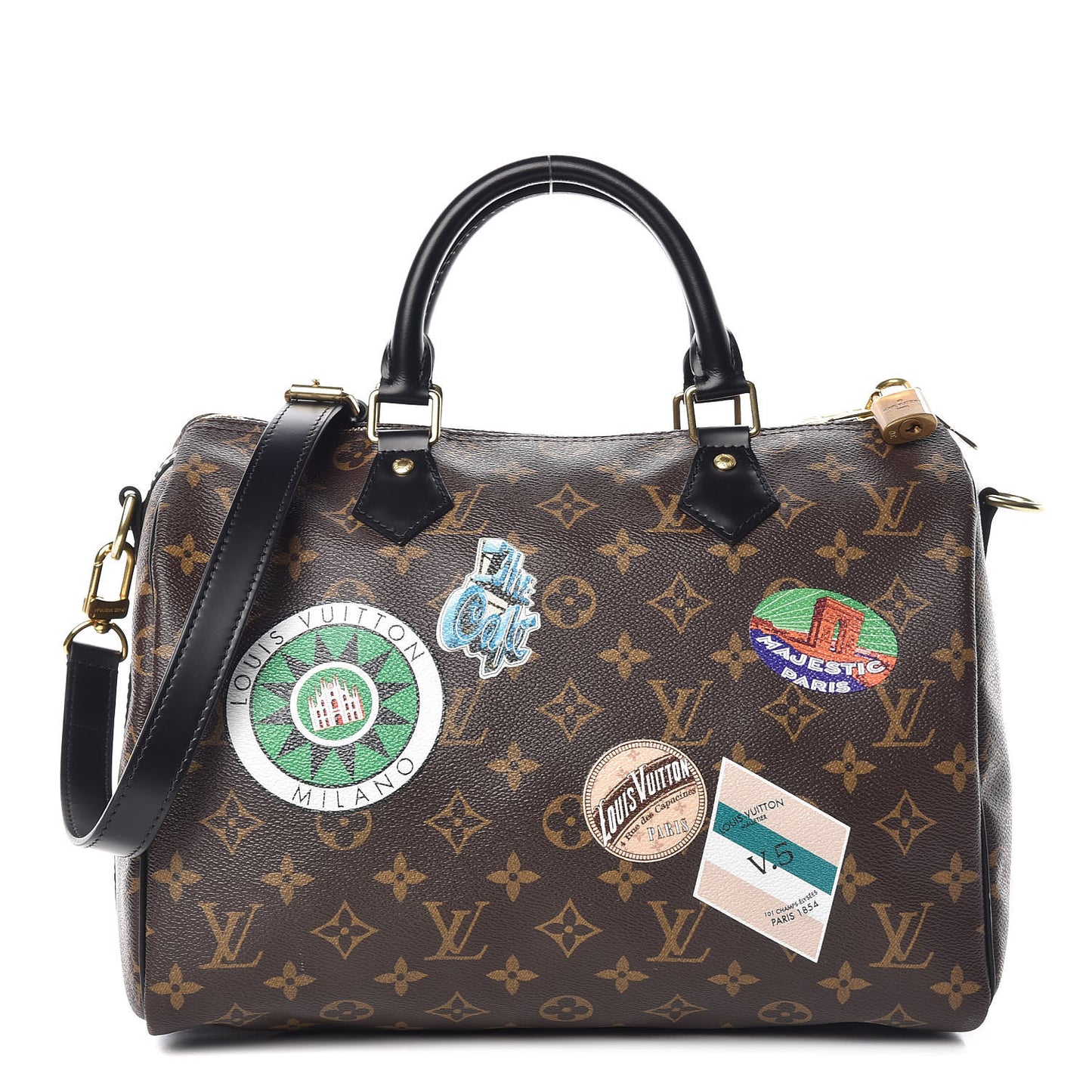 Monogram My World Tour Speedy Bandouliere 30 Black