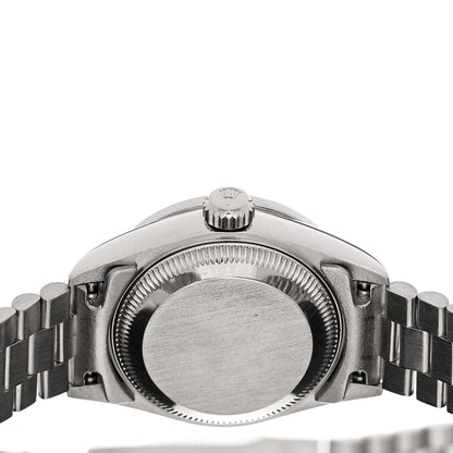 Rolex Platinum Diamond Bezel 26mm Datejust Watch Silver 69136 4 of 5