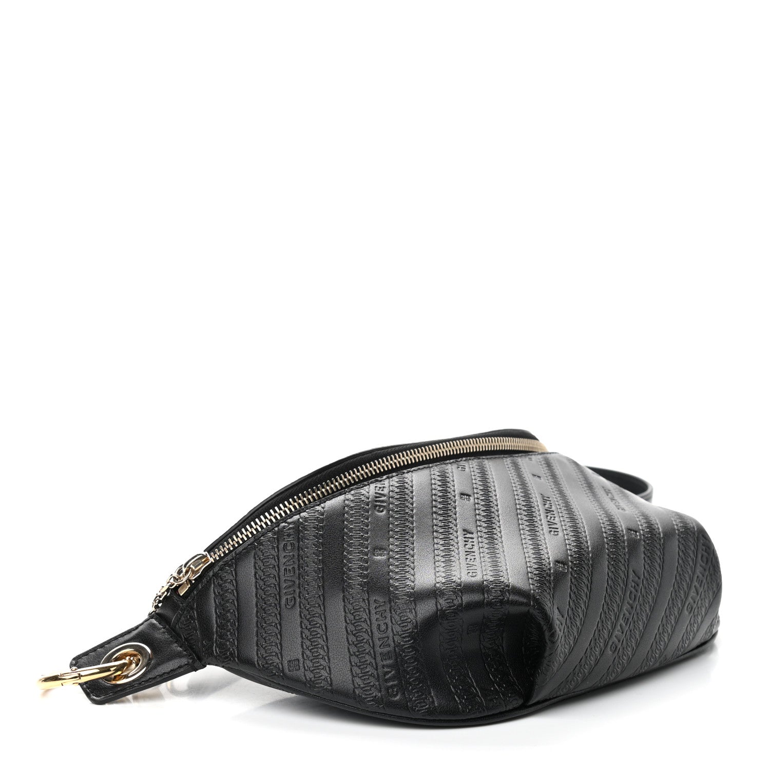 Givenchy Calfskin Chain Embossed Bond Belt Bag Black 3 of 11