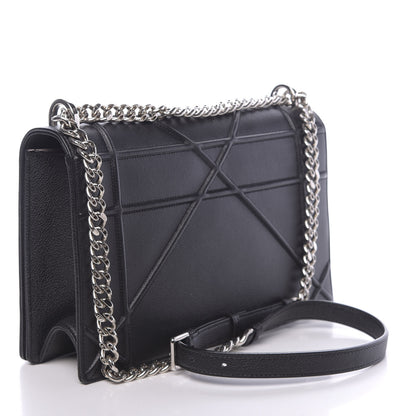 Christian Dior Grained Calfskin Large Diorama Flap Bag Black 3 of 10