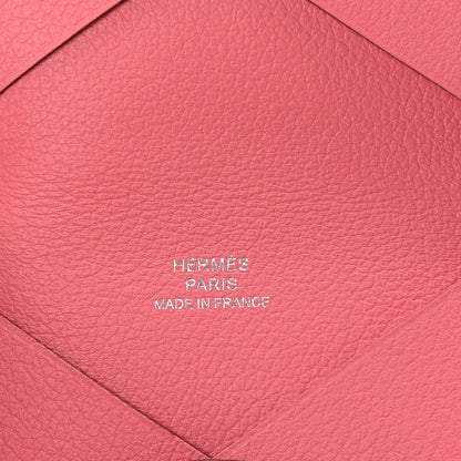 Hermes Chevre Mysore Calvi Card Case Rose Azalee 5 of 6