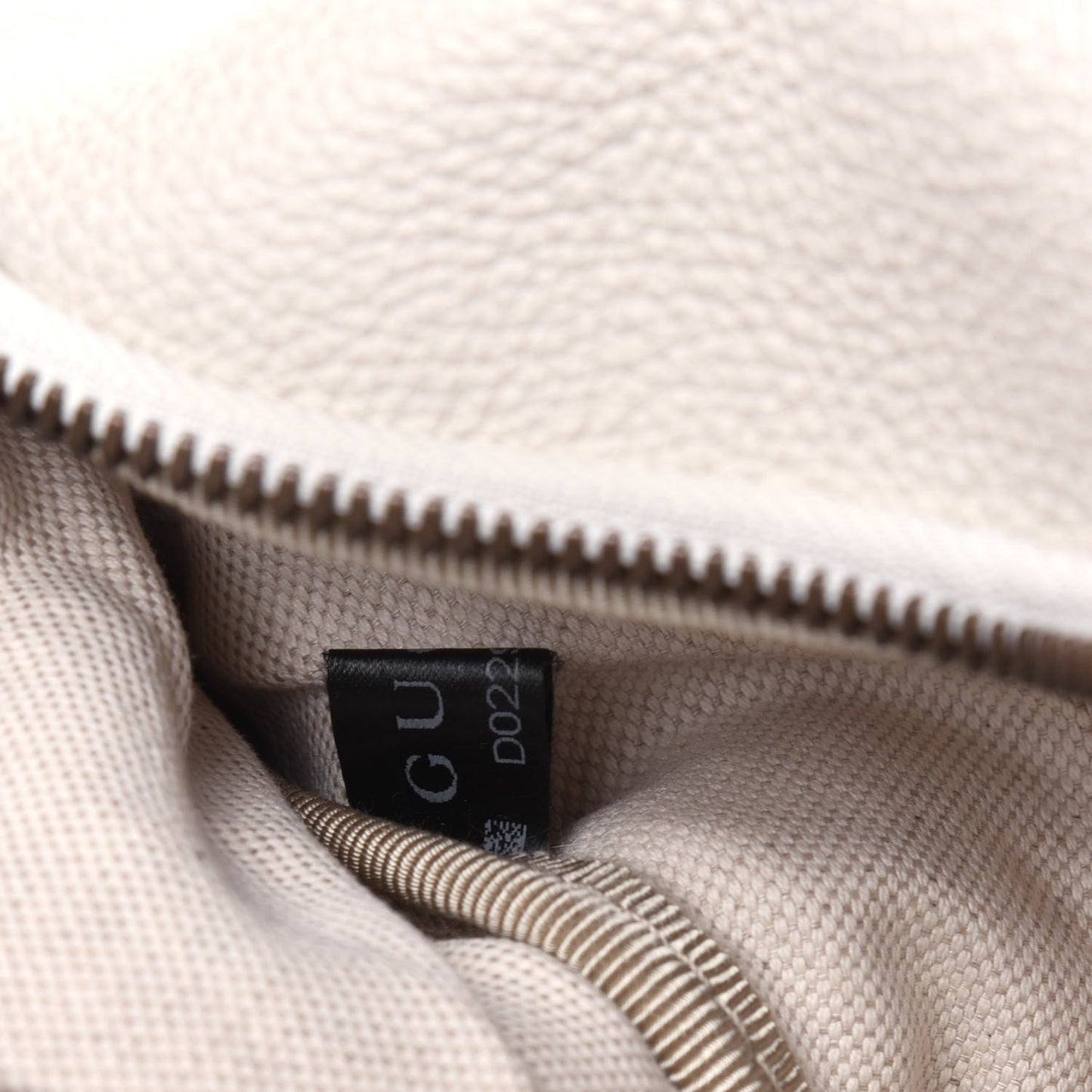 Grained Calfskin Logo Belt Bag White
