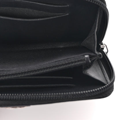 Chanel Calfskin Quilted Small Boy Zip Around Wallet Black 5 of 8