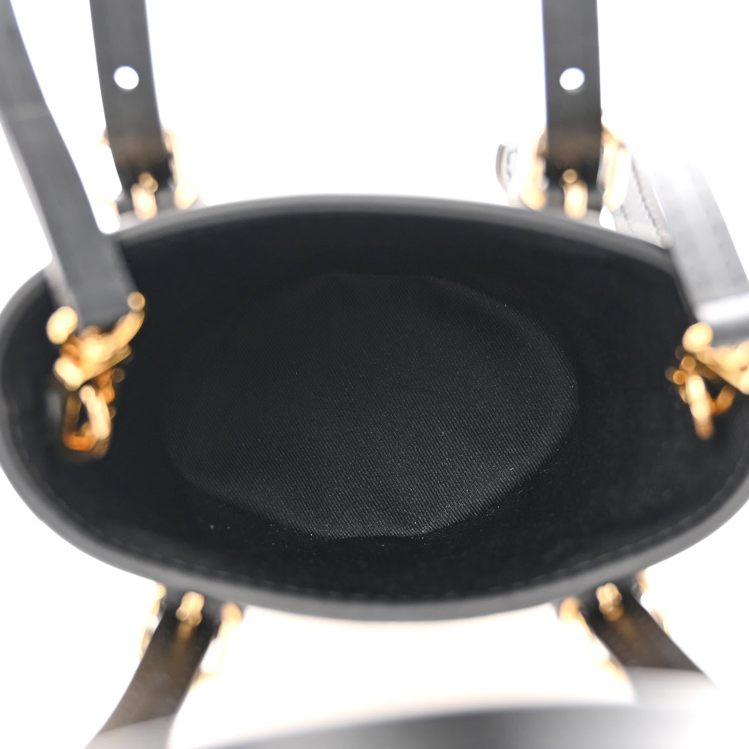 Louis Vuitton Cotton Calfskin Monogram Nano Bucket Bag Black 6 of 11