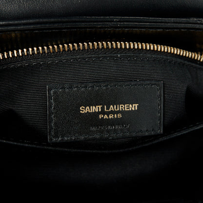 Saint Laurent Calfskin Y Quilted Monogram Toy Loulou Crossbody Bag Black 7 of 11
