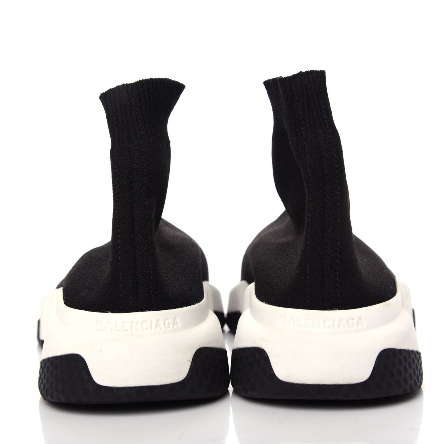 Neoprene Knit Womens Speed Sneakers 38 Black White