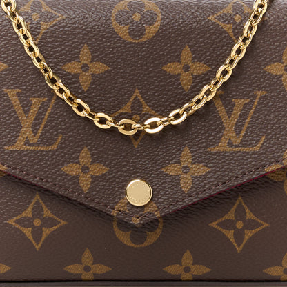 Louis Vuitton Monogram Pochette Felicie Chain Wallet Fuchsia 12 of 15