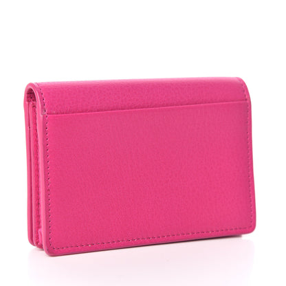 Balenciaga Smooth Calfskin Papier Flap Card Holder Rose Magenta 3 of 8