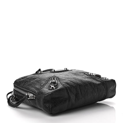 Balenciaga Agneau Classic SIlver Hardware XS Reporter Crossbody Black 4 of 12