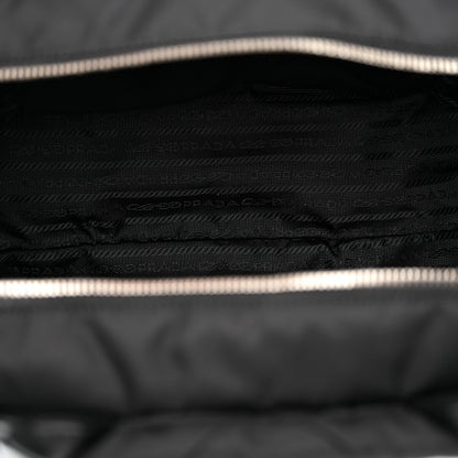 Prada Re-Nylon Nappa Triangle Quilted Padded Small Double Handled Zip Tote Black 5 of 11