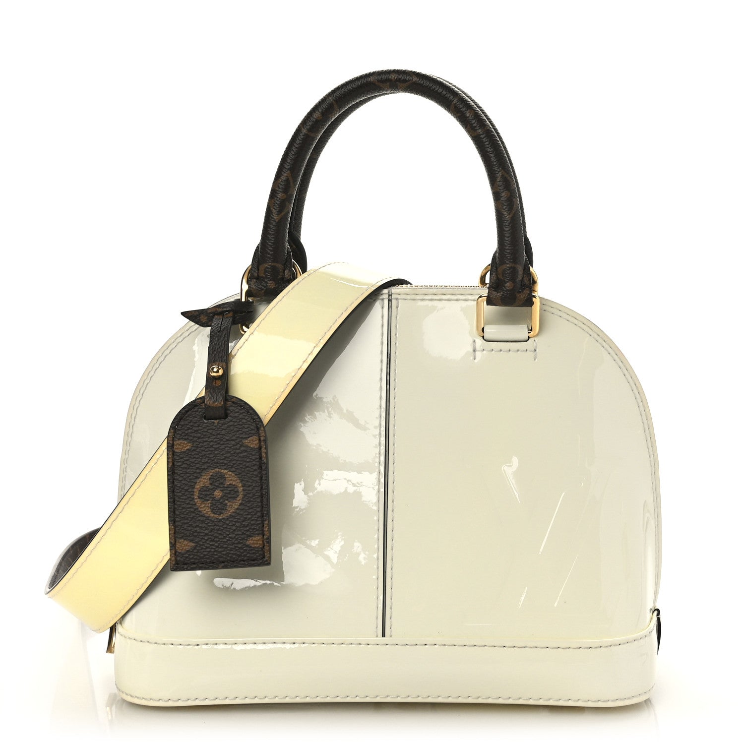 Louis Vuitton Patent Monogram Alma BB White 1 of 8
