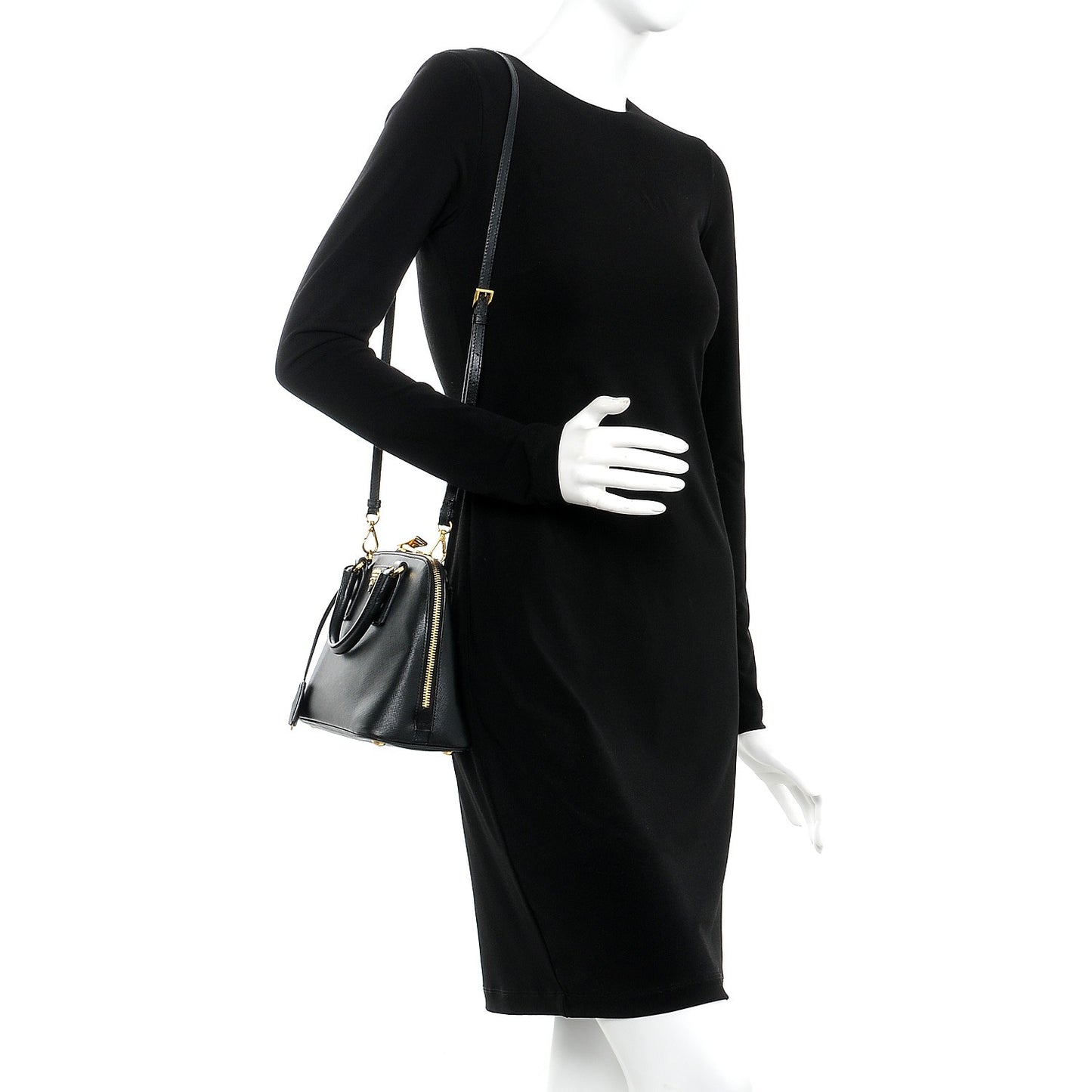 Saffiano Lux Small Promenade Tote Black
