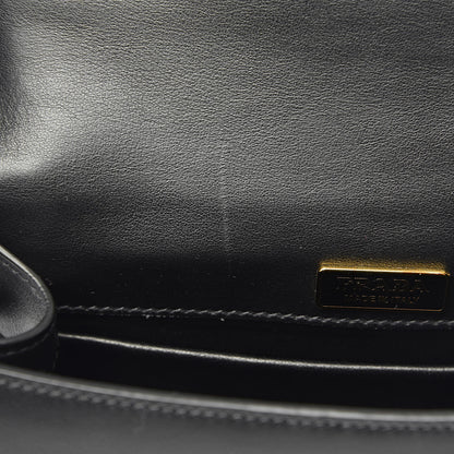 Prada City Calfskin Crossbody Bag Black White 7 of 10