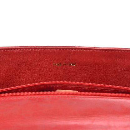 Chanel Lambskin Quilted Flap Shoulder Bag Red 9 of 14