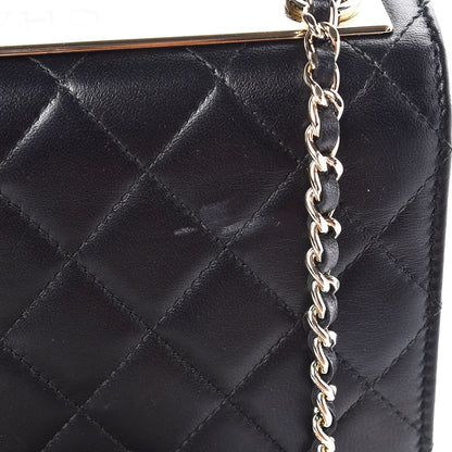 Chanel Lambskin Quilted Trendy CC Wallet On Chain WOC Black 9 of 10