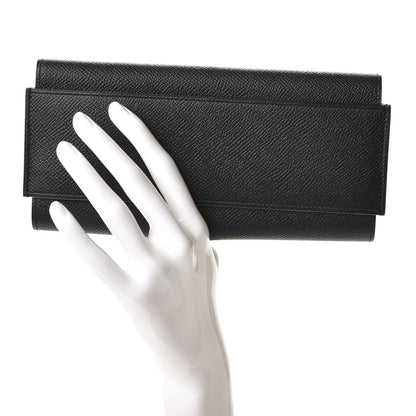 Hermes Epsom Passant Long Wallet Black 2 of 12