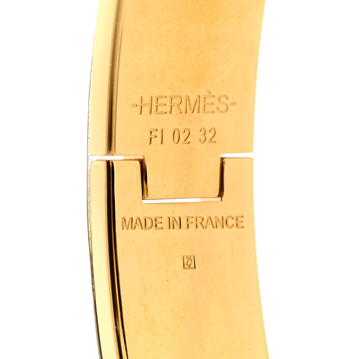 Enamel Narrow Clic Clac H Bracelet GM White