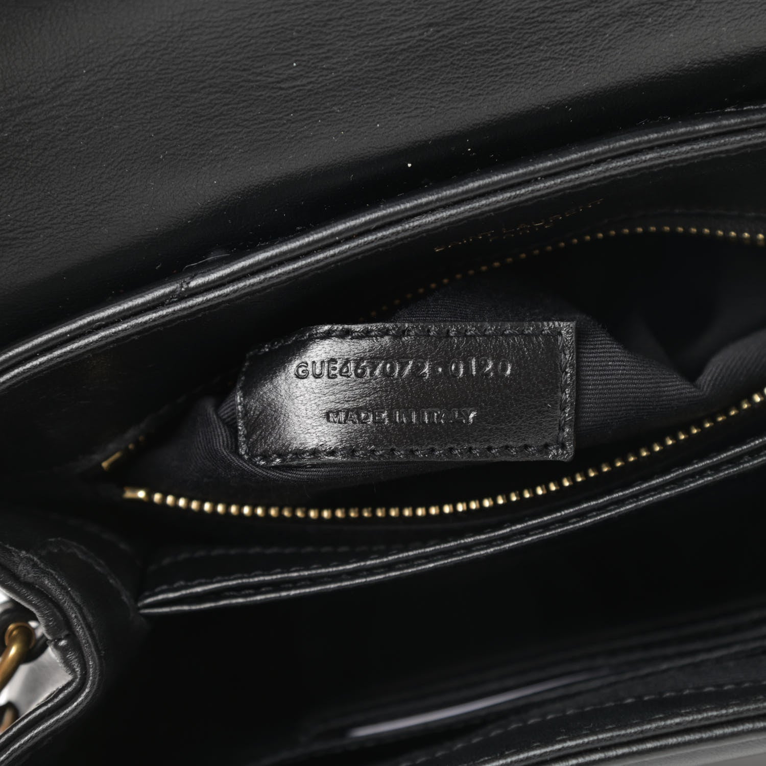 Saint Laurent Calfskin Y Quilted Monogram Toy Loulou Crossbody Bag Black 7 of 12