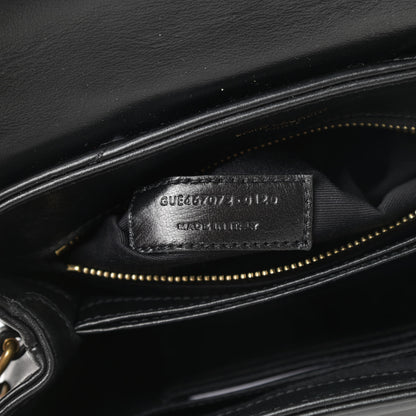 Saint Laurent Calfskin Y Quilted Monogram Toy Loulou Crossbody Bag Black 7 of 12