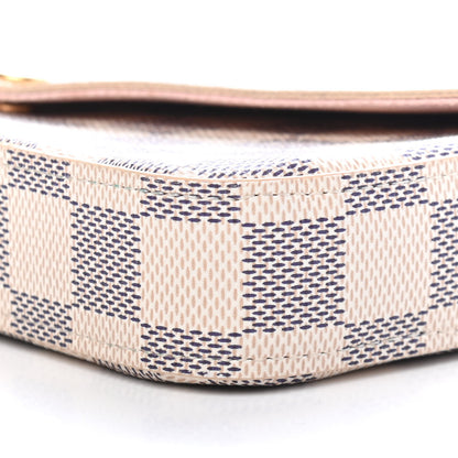 Louis Vuitton Damier Azur Pochette Felicie Chain Wallet Rose Ballerine 8 of 8