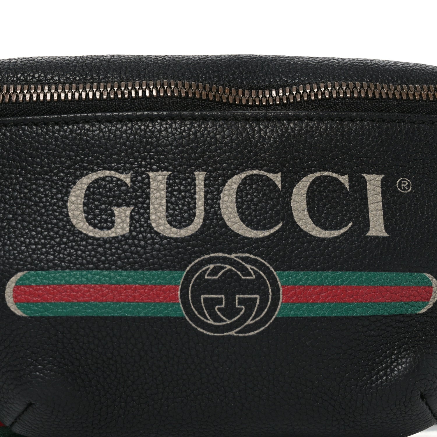 Gucci Grained Calfskin Small Logo Belt Bag Black 8 of 10