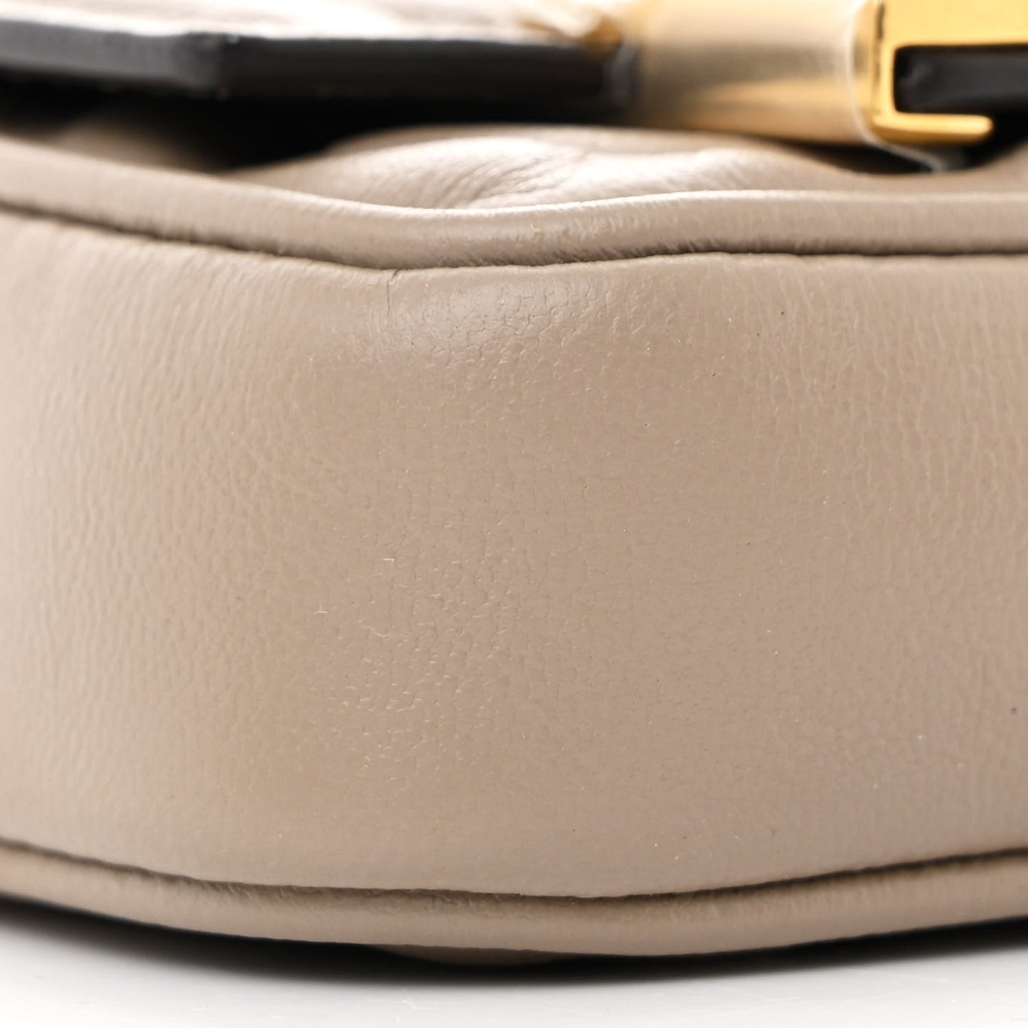 Nappa Matisse FF Embossed Nano Chain Baguette Tortora