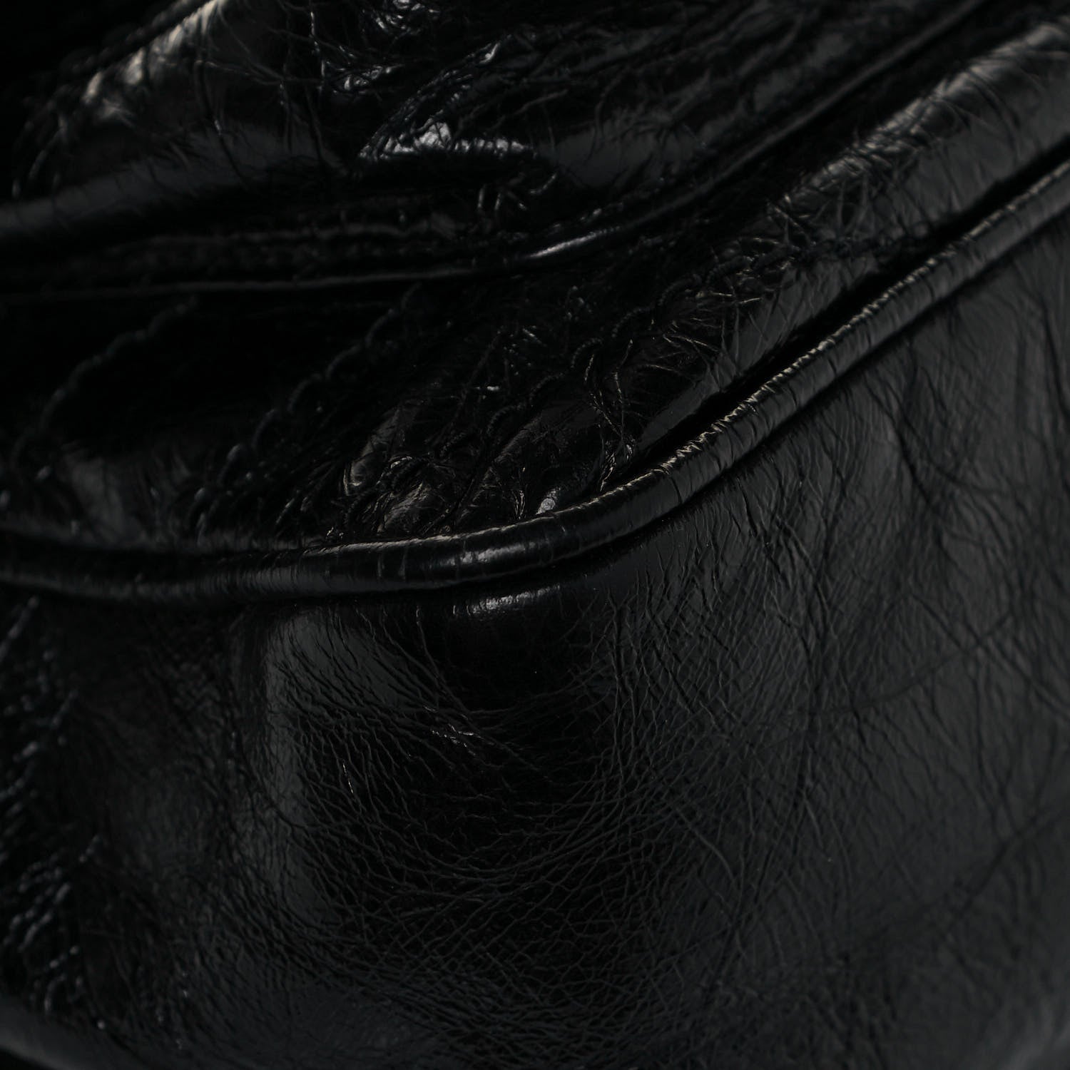 Saint Laurent Crinkled Calfskin Matelasse Monogram Medium Niki Chain Satchel Black 9 of 12