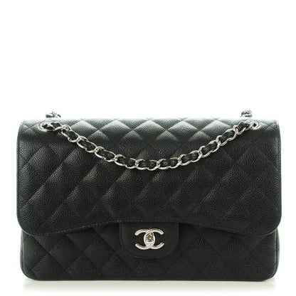 Chanel Caviar Quilted Jumbo Double Flap Black 1 of 8