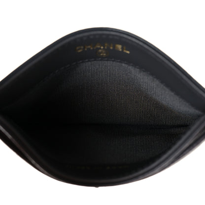 Chanel Lambskin Quilted Chanel 19 Card Holder Dark Grey 5 of 9