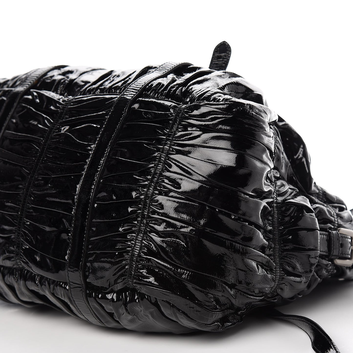 Vernice Gaufre Tote Black