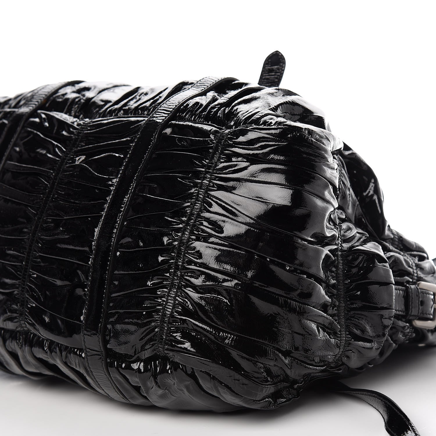 Prada Vernice Gaufre Tote Black 8 of 10